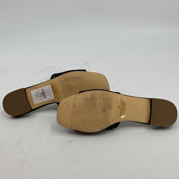 Talbots Black Leather Square Toe Sandals | Size 6 - Picture 6 of 7
